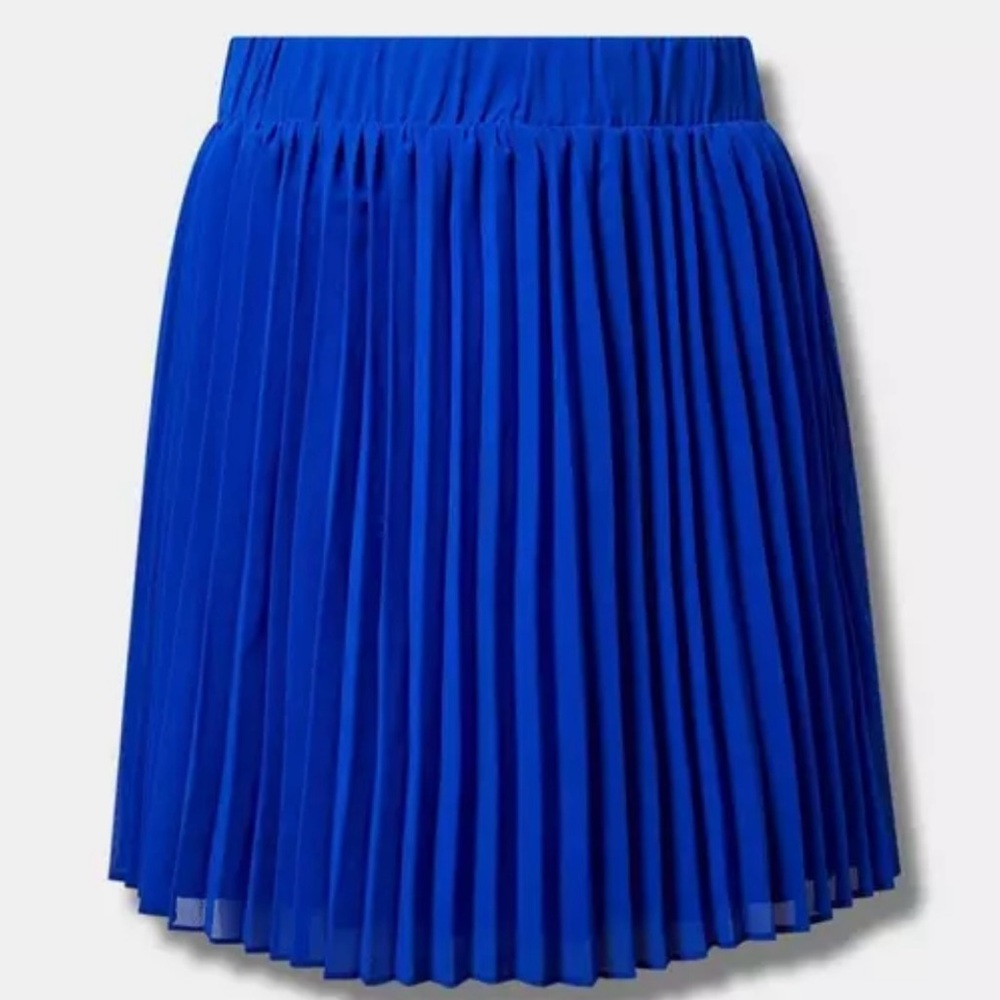 Torrid Royal Blue Pleated Mini Skirt - Picture 12 of 13